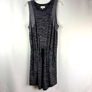 Lou & Grey Sleeveless Dress with elastic waist with tie and pockets. - Med.
